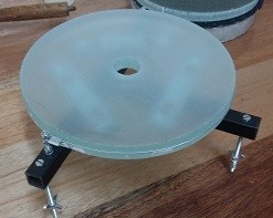 mirror support system with mirror in place