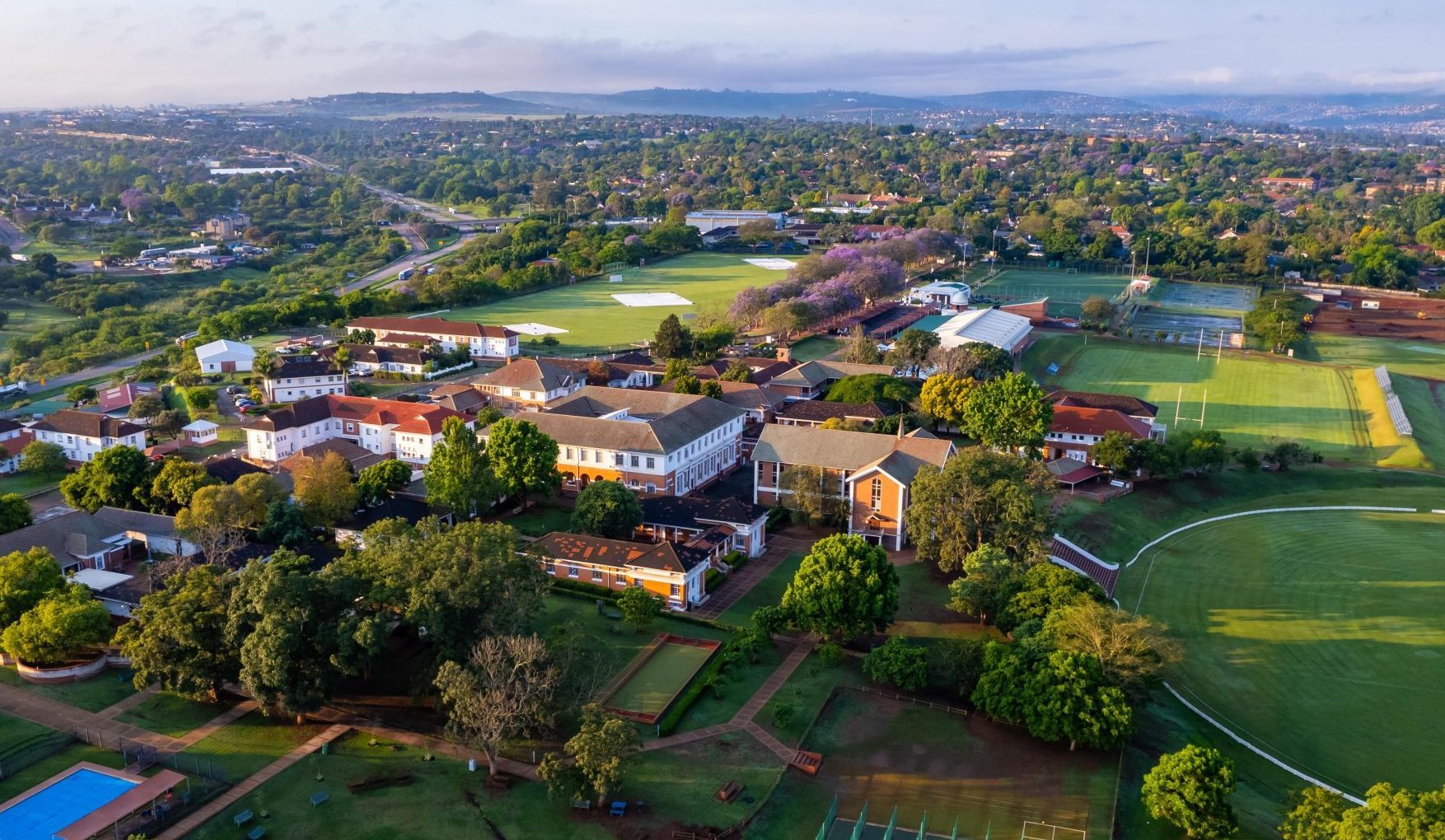 A view of St Charles College, including the Chapel