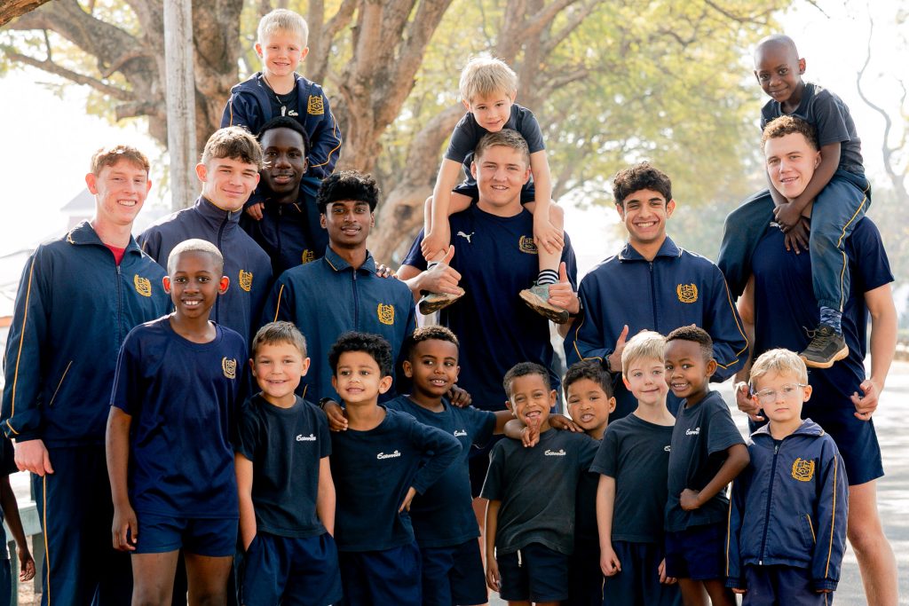 Pre-Primary, Junior Primary and High School boys celebrating our birthday
